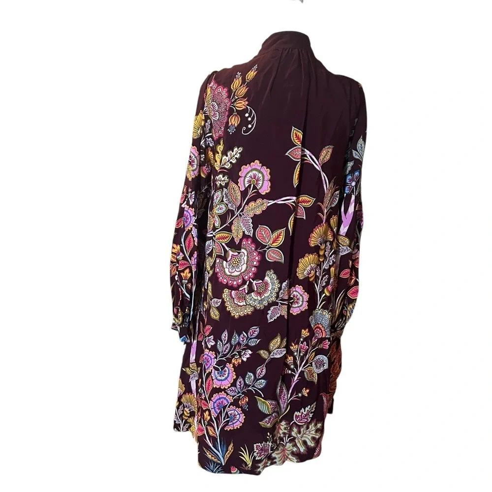 Anthropologie Lori Tunic Dress Size XS,Floral, Vacation. Mother Of Pearl Buttons - Picture 5 of 10